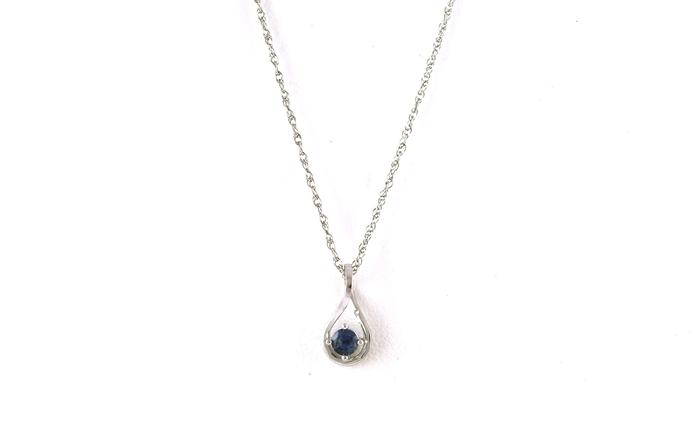 content/products/Solitaire-style Twist Drop Montana Sapphire Necklace in Sterling Silver (0.20cts)