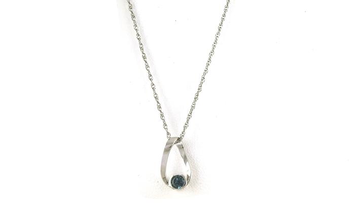 content/products/Solitaire-style Loop Split Bezel-set Montana Sapphire Necklace in Sterling Silver (0.20cts)