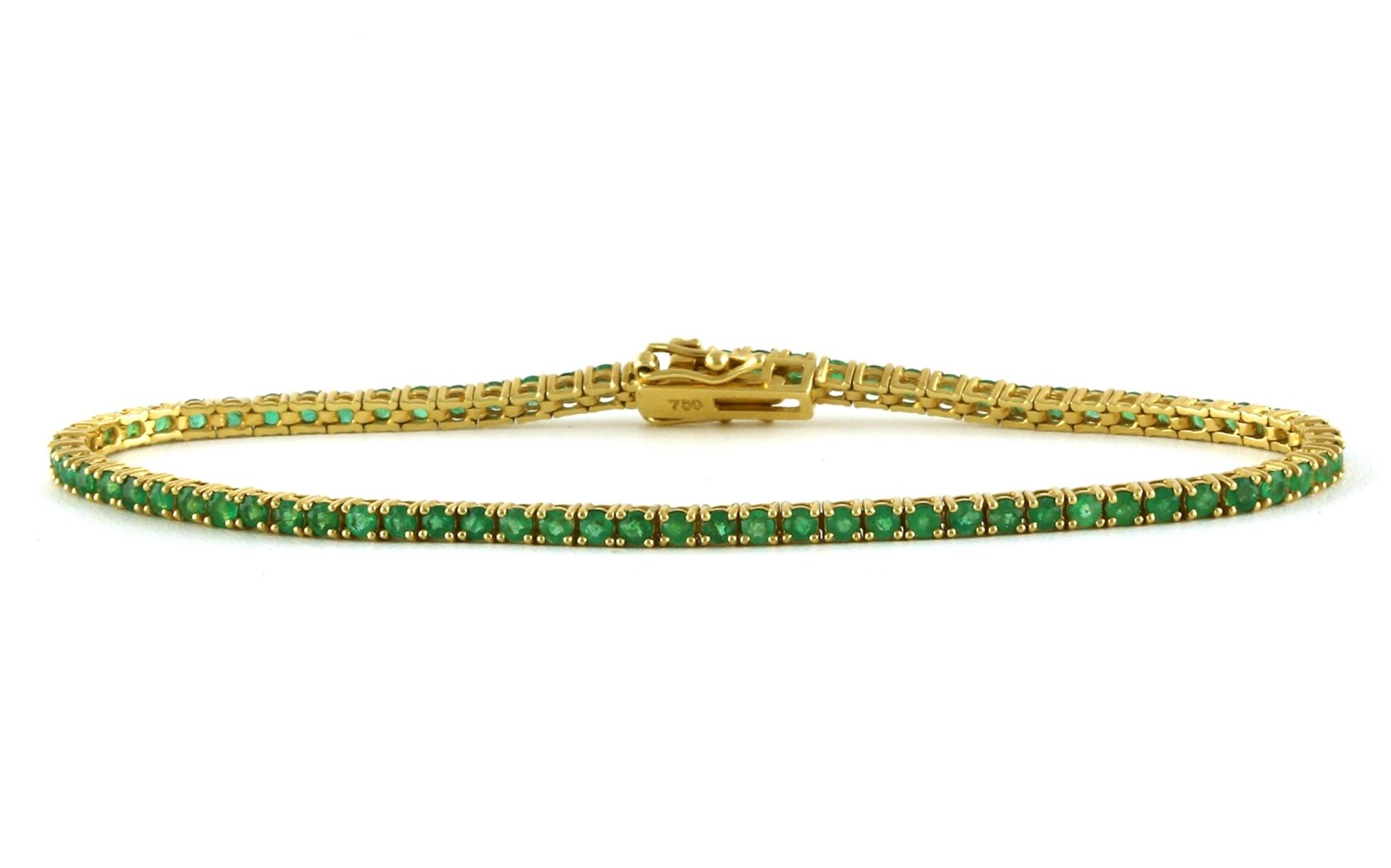 Emerald Tennis Bracelet in Yellow Gold (2.57cts TWT)