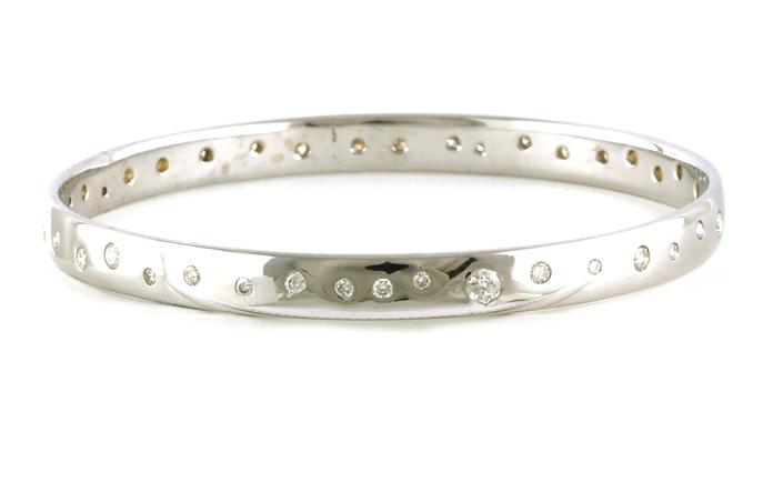content/products/Estate Piece: Flush-set Constellation Diamond Bangle Bracelet in White Gold (1.50cts TWT)