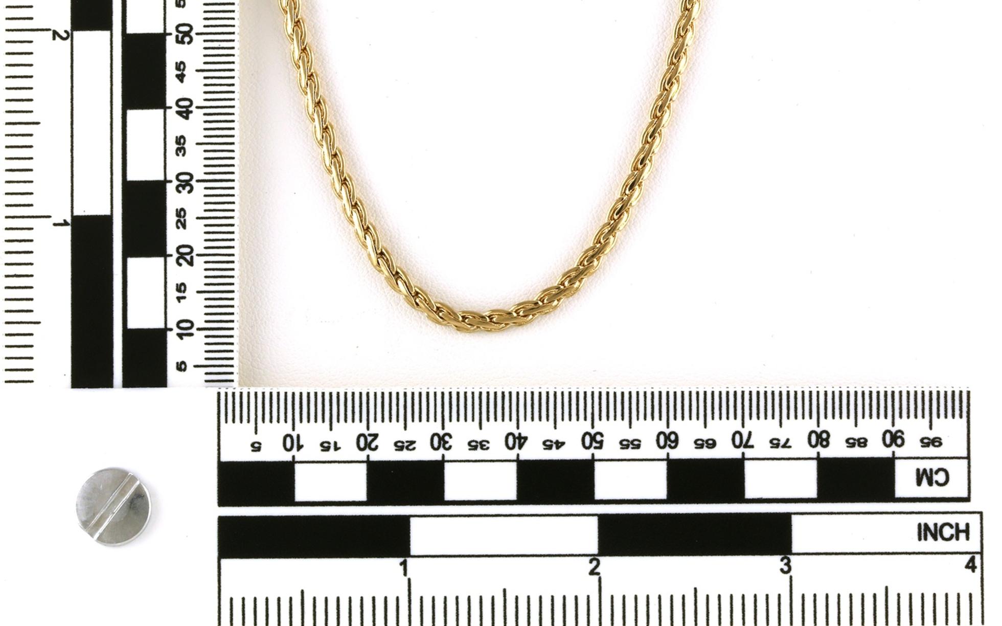 Estate Piece: Wheat Chain Necklace in Yellow Gold (3.5 mm) scale