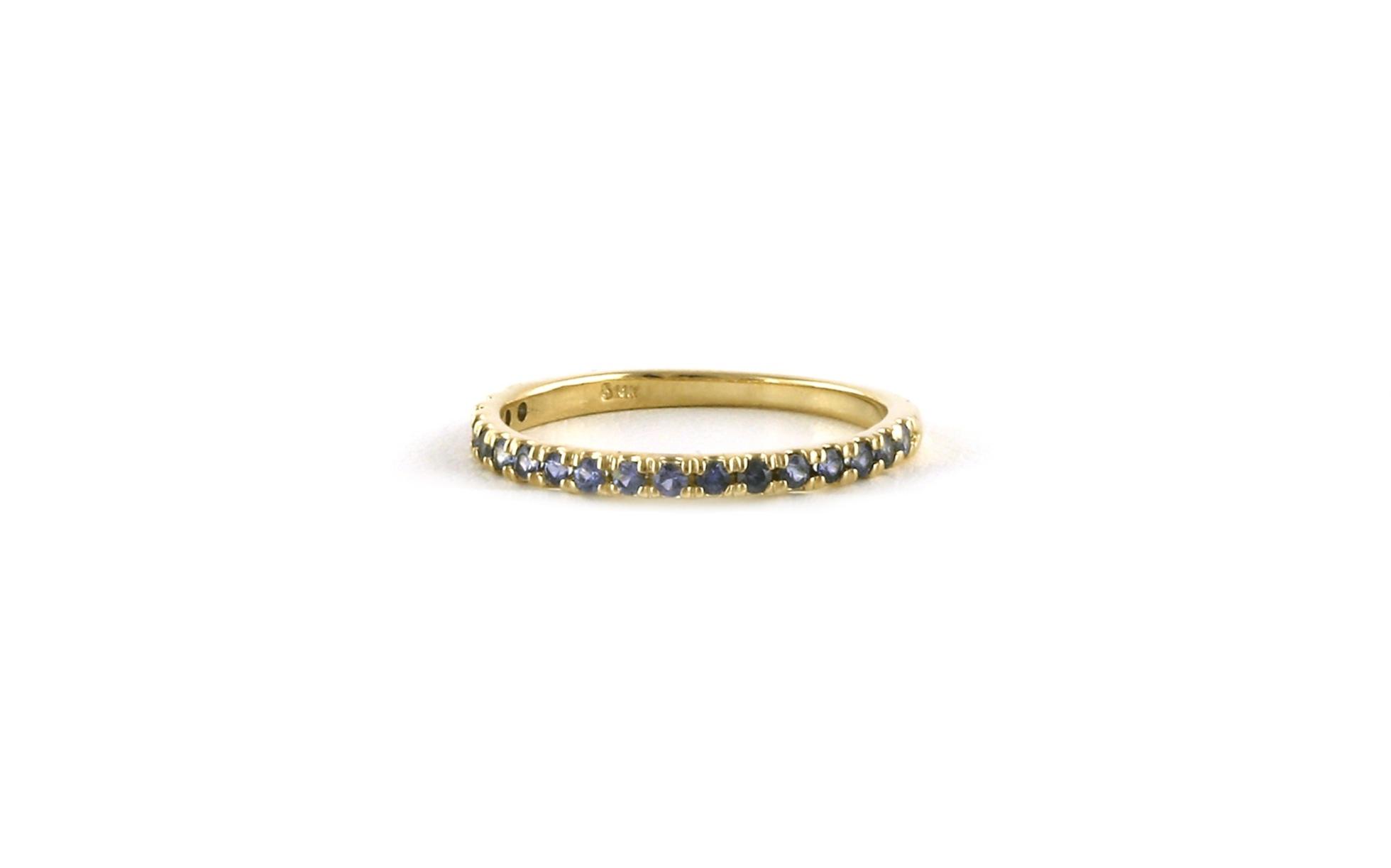 18-Stone French-set Montana Yogo Sapphire Ring in Yellow Gold