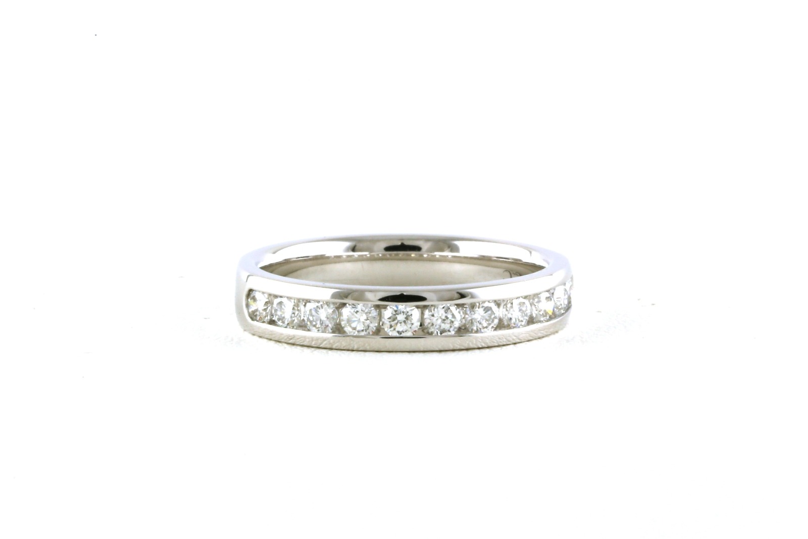 11-Stone Channel-set Diamond Wedding Band in White Gold (0.50cts TWT)