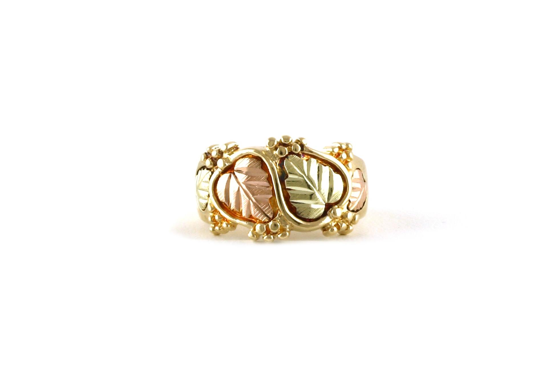 Estate Piece: Leaf Ring in Two Tone Gold
