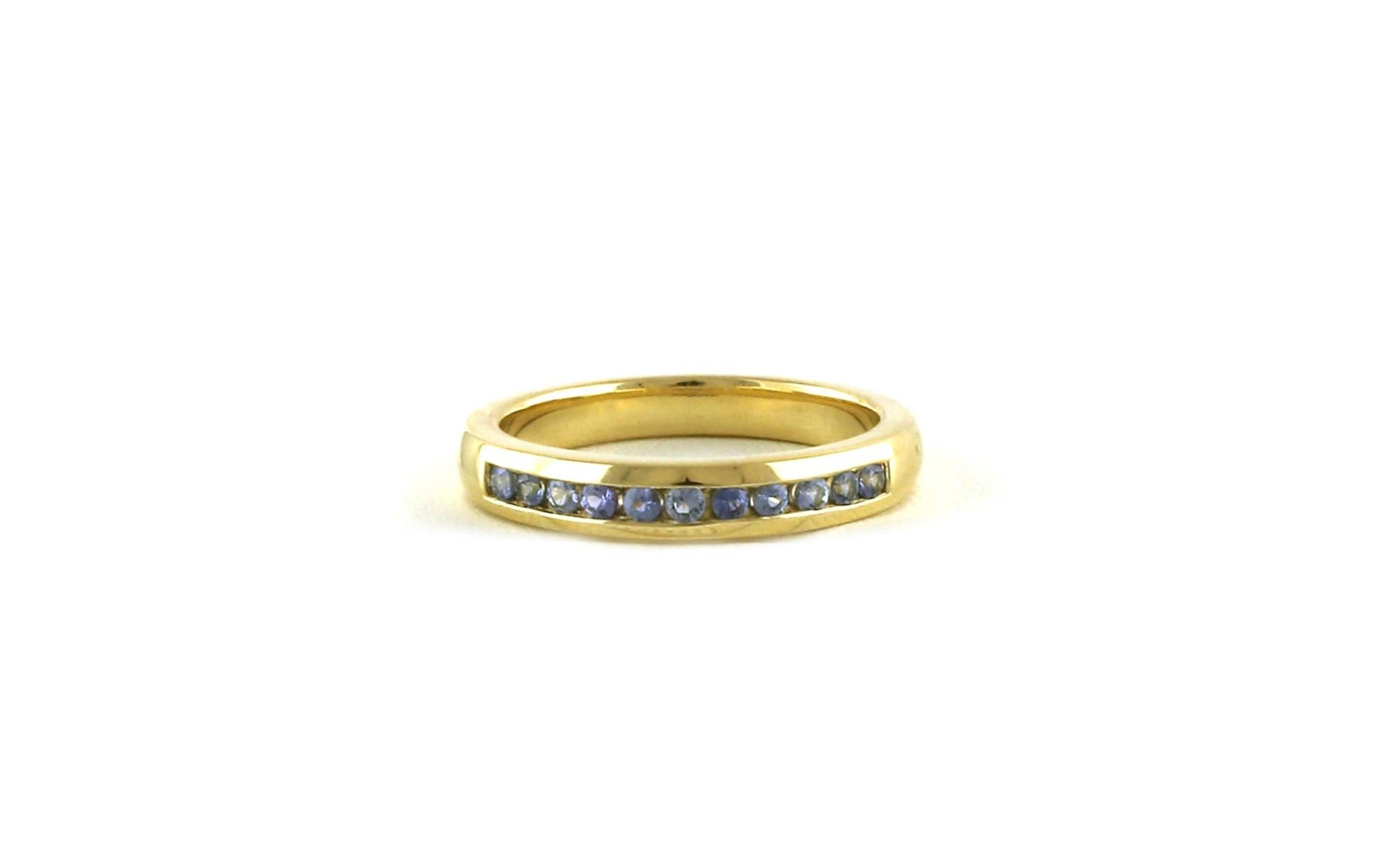 11-Stone Channel-set Montana Yogo Sapphire Band in Yellow Gold (0.30cts TWT)
