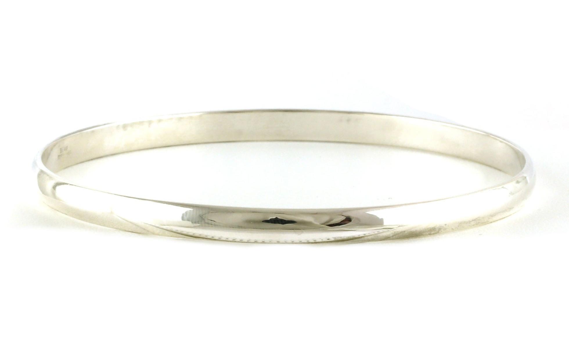Estate Piece: Solid Bangle in Sterling Silver