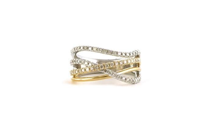 content/products/Wide 4-Row Crossover Diamond Ring in Yellow Gold (0.61cts TWT)