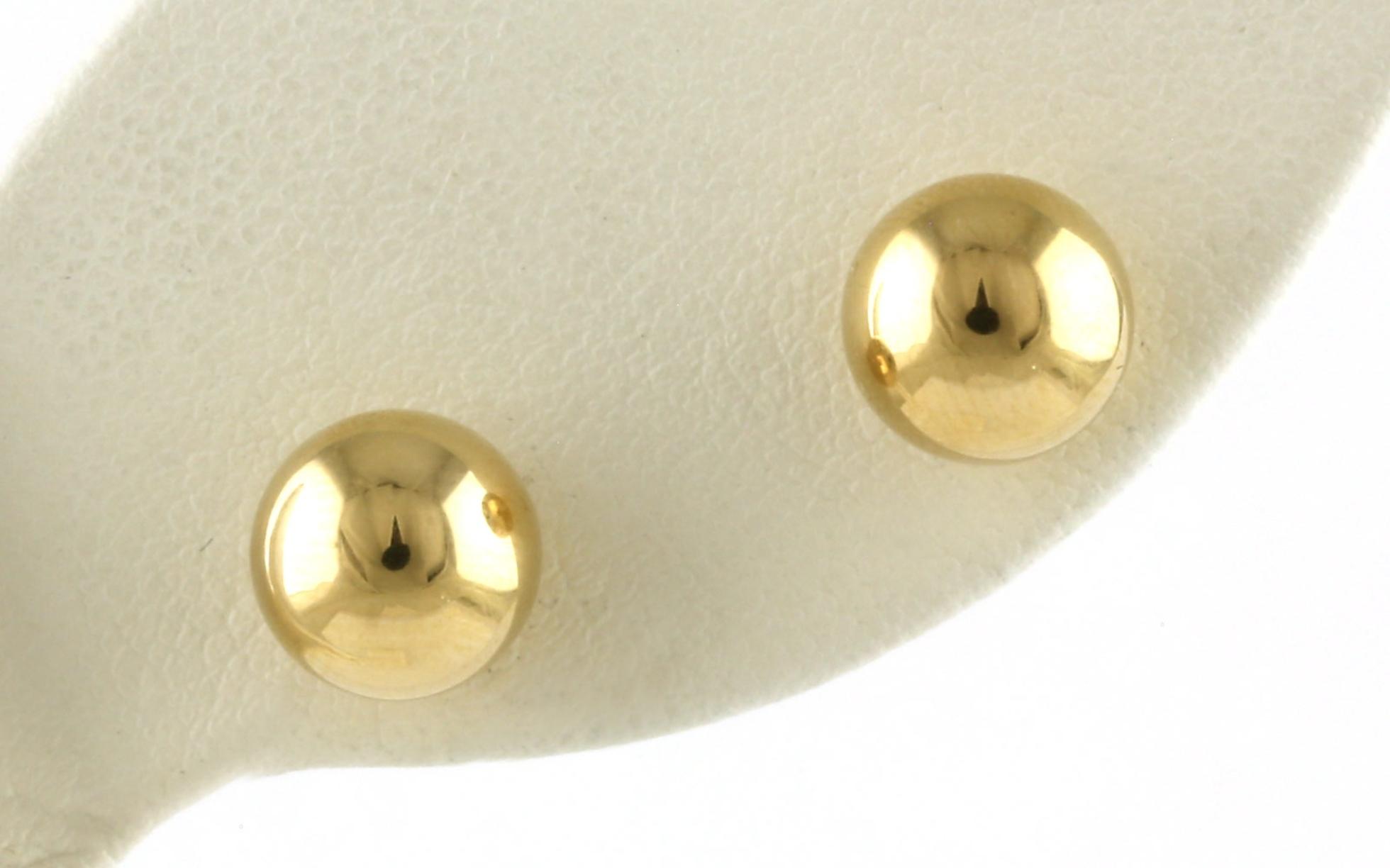 8mm Ball Stud Earrings in Yellow Gold