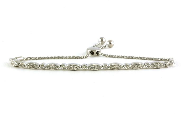 content/products/Alternating Shape Diamond Bolo Bracelet in Sterling Silver (0.25cts TWT)