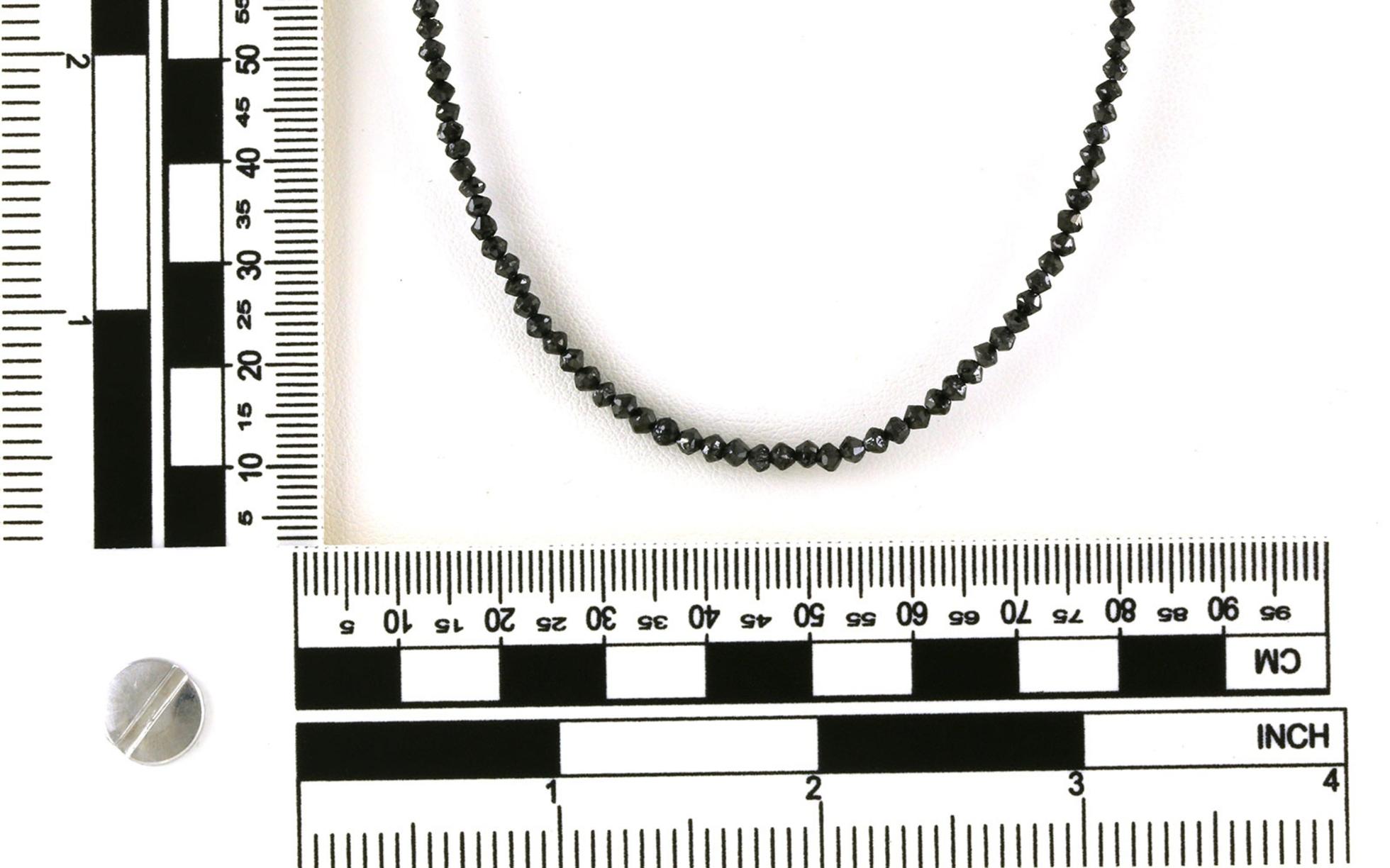 Beaded Black Diamond Necklace in White Gold (18.48cts TWT) Scale