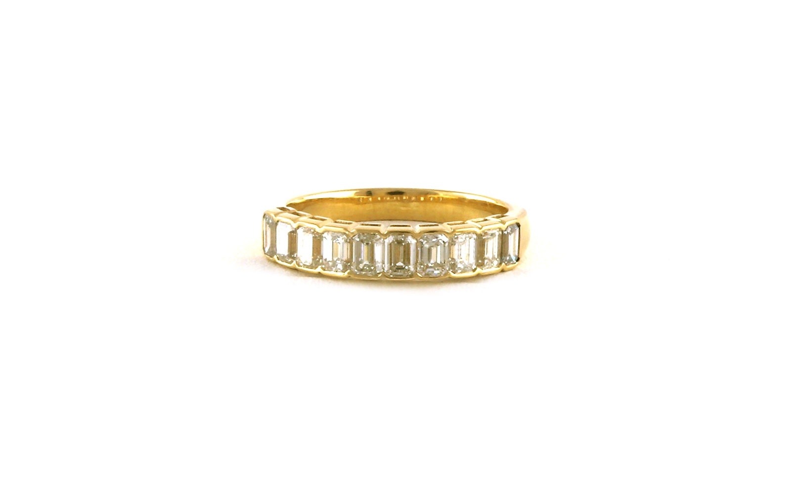 10-Stone Emerald-cut Diamond Wedding Band in Yellow Gold (1.37cts TWT)
