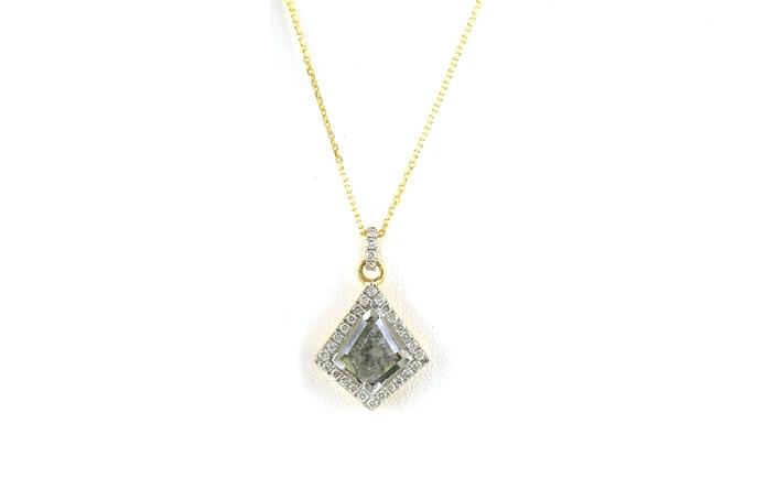 content/products/Drop Halo Kite-cut Diamond Necklace in Two-tone Gold (1.22cts TWT)