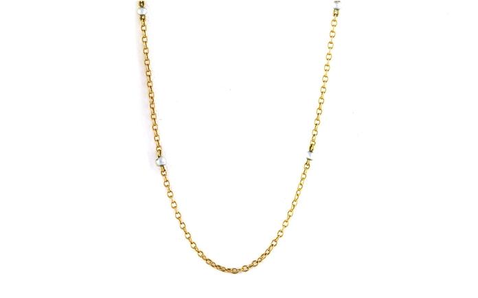 content/products/Estate Piece: Pearl Station Necklace in Yellow Gold