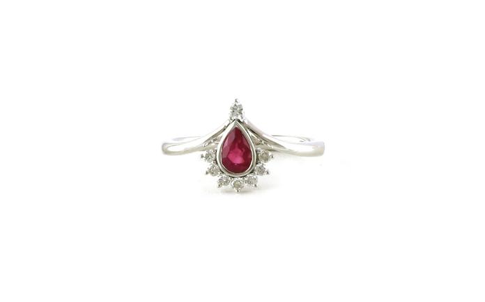 content/products/Chevron Ring with Bezel-set Ruby and Diamond Accents (0.68cts TWT) 