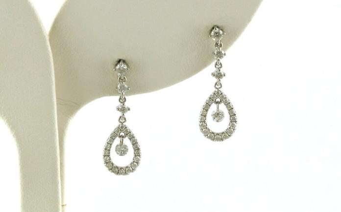 content/products/Dangling Pear Shape Diamond Earrings in White Gold (0.49cts TWT)