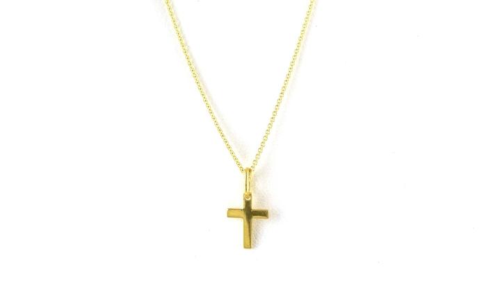 content/products/Flat Cross Necklace in Yellow Gold