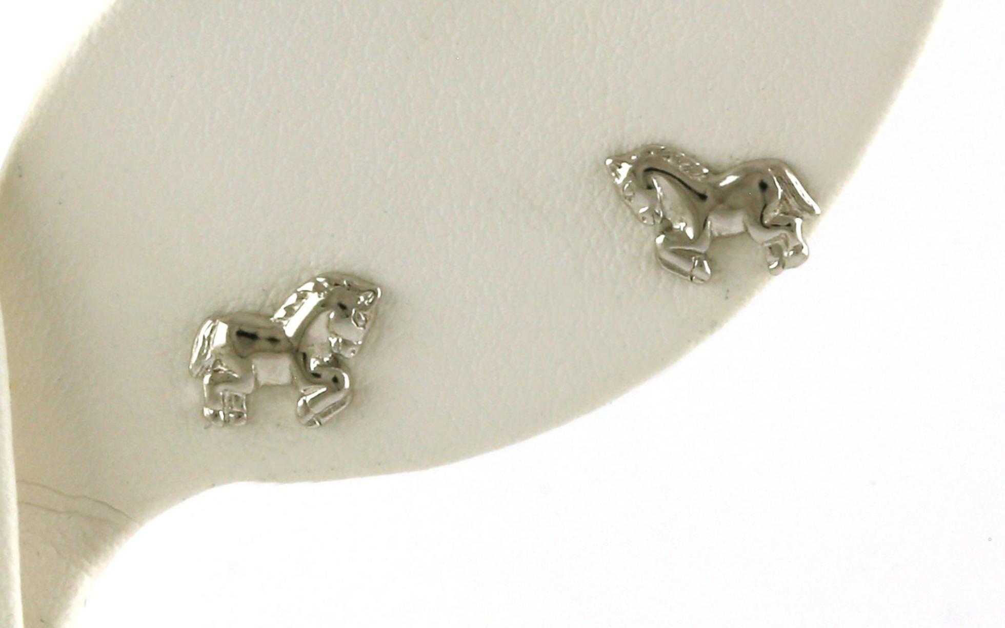 Children's Horse Stud Earrings in Sterling Silver
