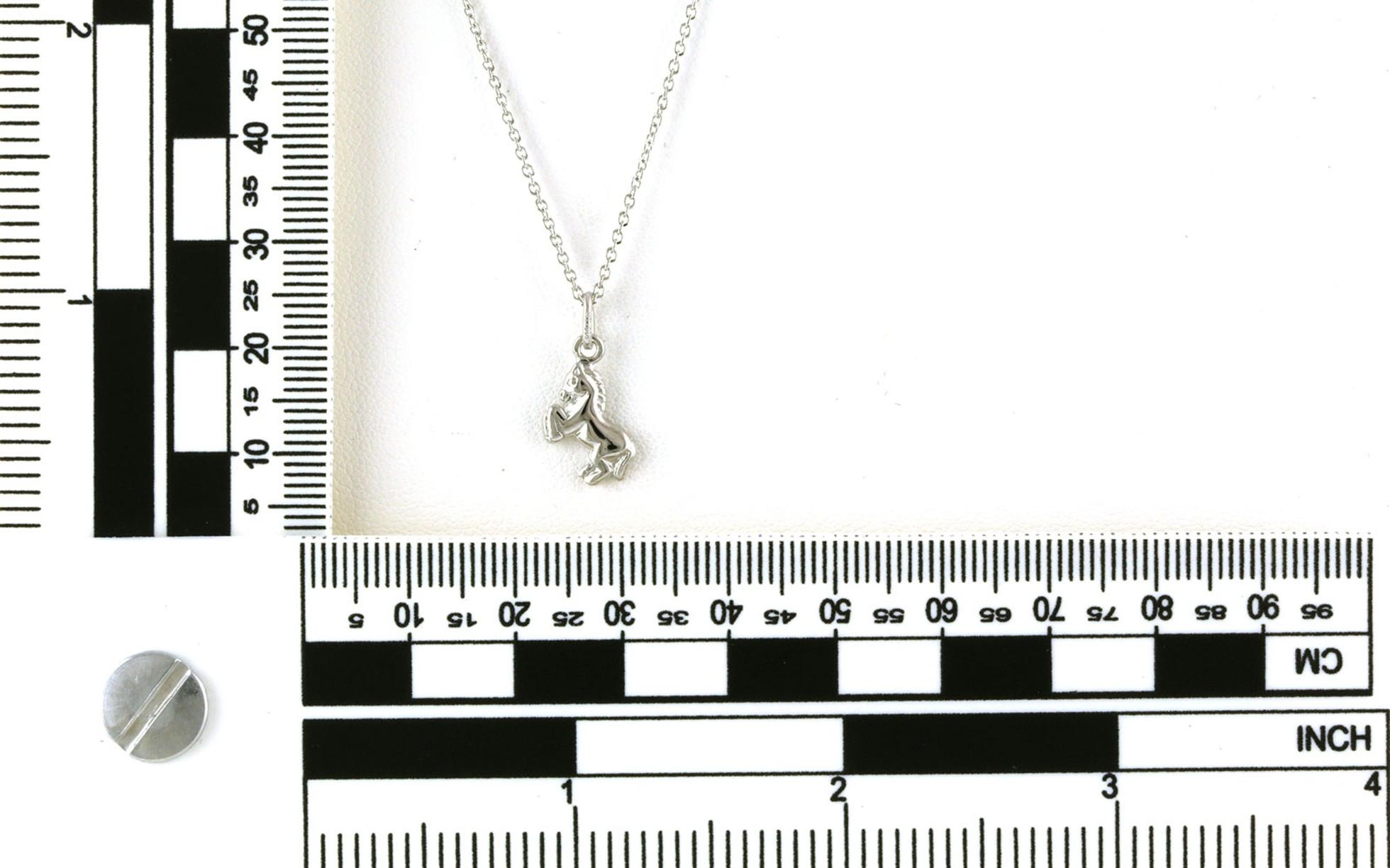 Children's Horse Necklace in Sterling Silver Scale