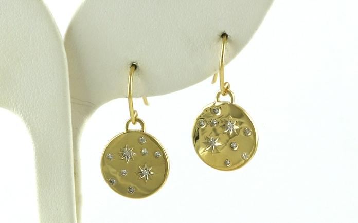 content/products/French Hook Diamond Disc Earrings in Yellow Gold (0.13cts TWT)