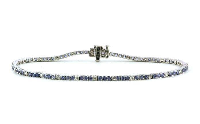 content/products/4-Prong Montana Yogo Sapphire and Diamond Tennis Bracelet in White Gold (2.00cts TWT)