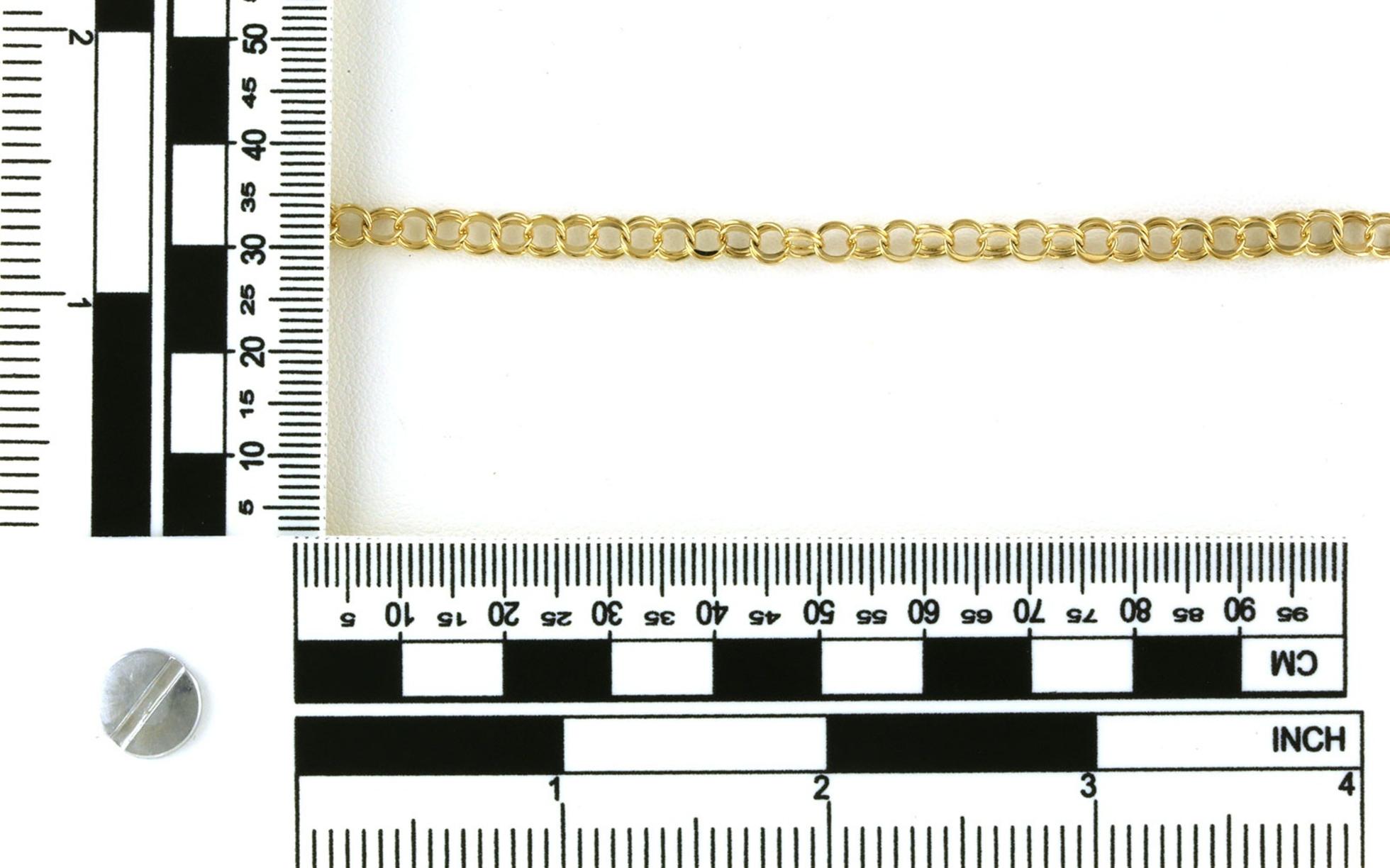Estate Piece: Double Link Chain Bracelet in Yellow Gold Scale