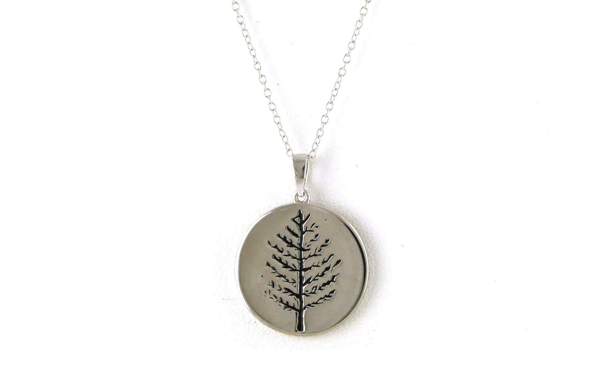 Circle Seasons Tree Necklace in Sterling Silver