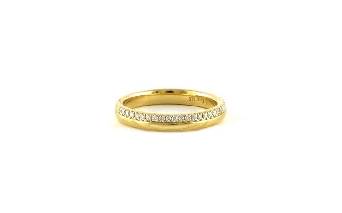 content/products/Pave Diamond and Polished Wedding Band in Yellow Gold (0.16cts TWT)