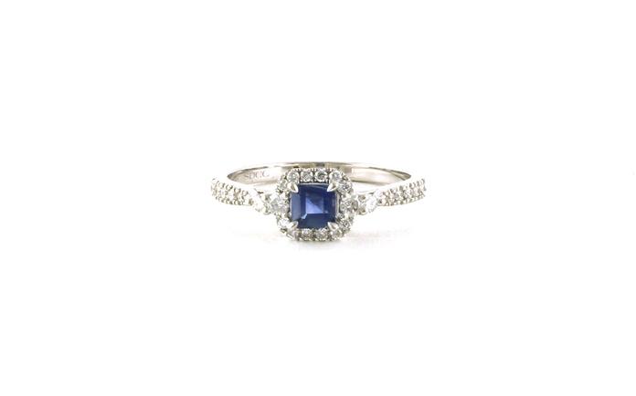 content/products/Cushion Halo Princess-cut Sapphire and Diamond Ring in White Gold (0.78cts TWT)