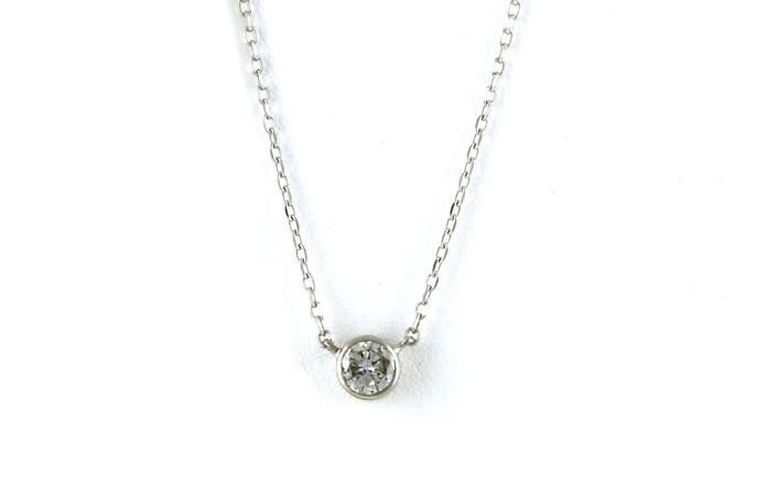 content/products/Estate Piece: Solitaire-style Bezel-set Diamond Necklace in Platinum (0.75cts TWT)