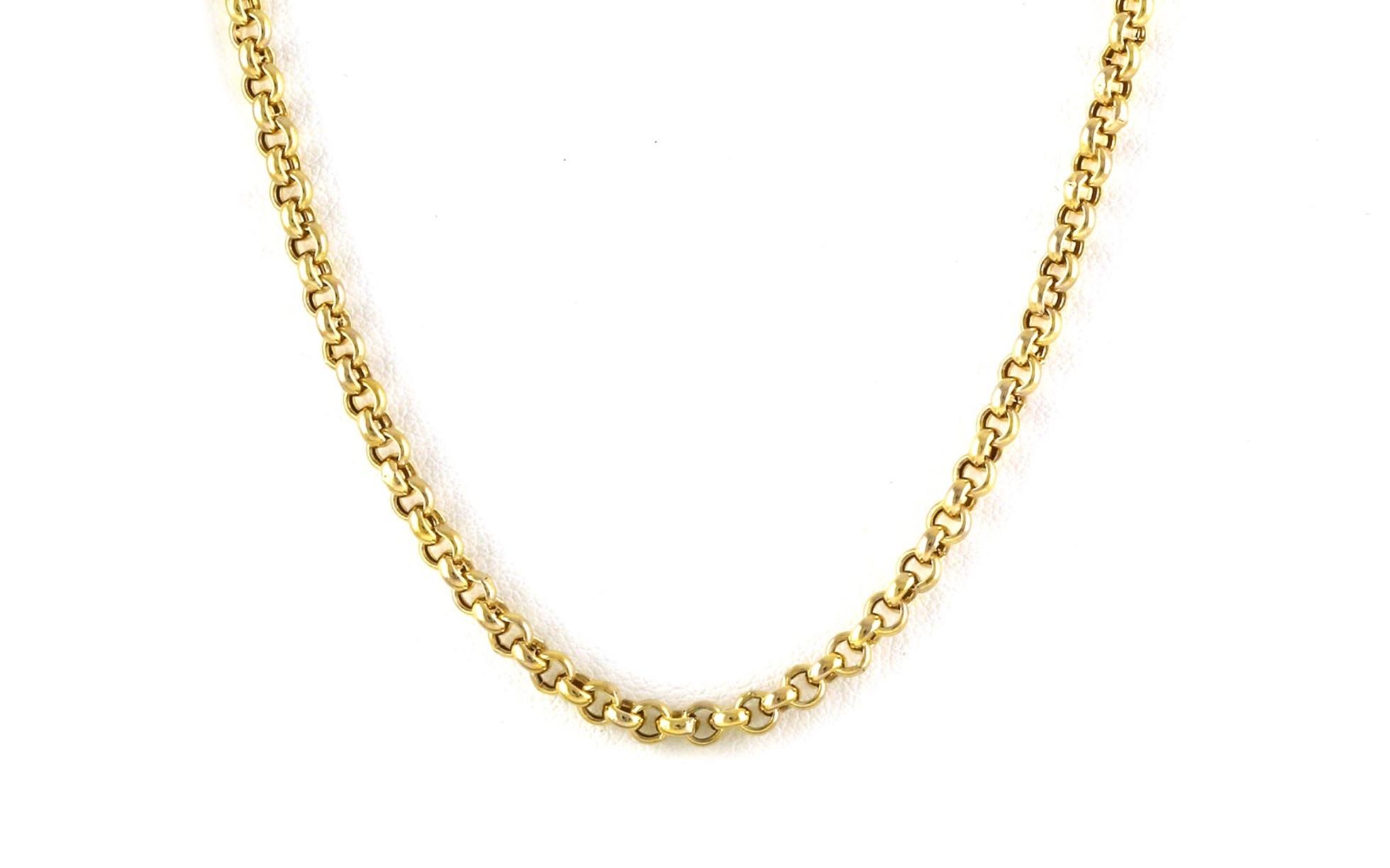 Estate Piece: Hollow Rolo Chain in Yellow Gold