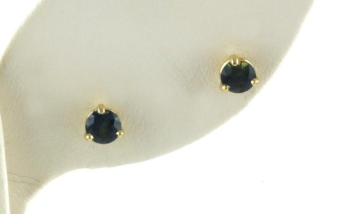 content/products/Montana Sapphire Stud Earrings in 3-Prong Martini Settings in Yellow Gold (0.83cts TWT)
