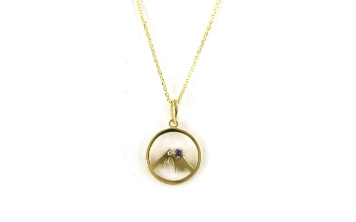 content/products/Circle Mountain  Huckleberry Yogo Sapphire and Diamond Necklace in Yellow Gold (0.06cts TWT)