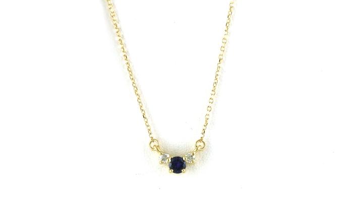 content/products/3-Stone Montana Yogo Sapphire and Diamond Necklace in Yellow Gold (0.30cts TWT)