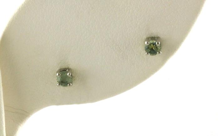 content/products/Light Green Montana Sapphire Stud Earrings in 4-Prong Settings in Sterling Silver (0.25cts TWT)