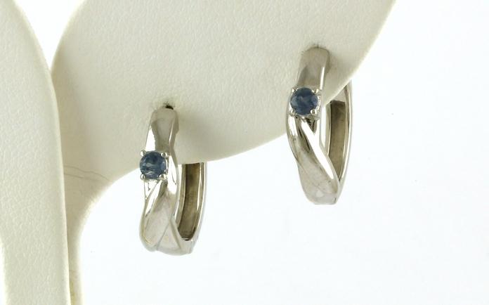 content/products/Twist Montana Sapphire Locking Hoop Earrings in Sterling Silver (0.27cts TWT)