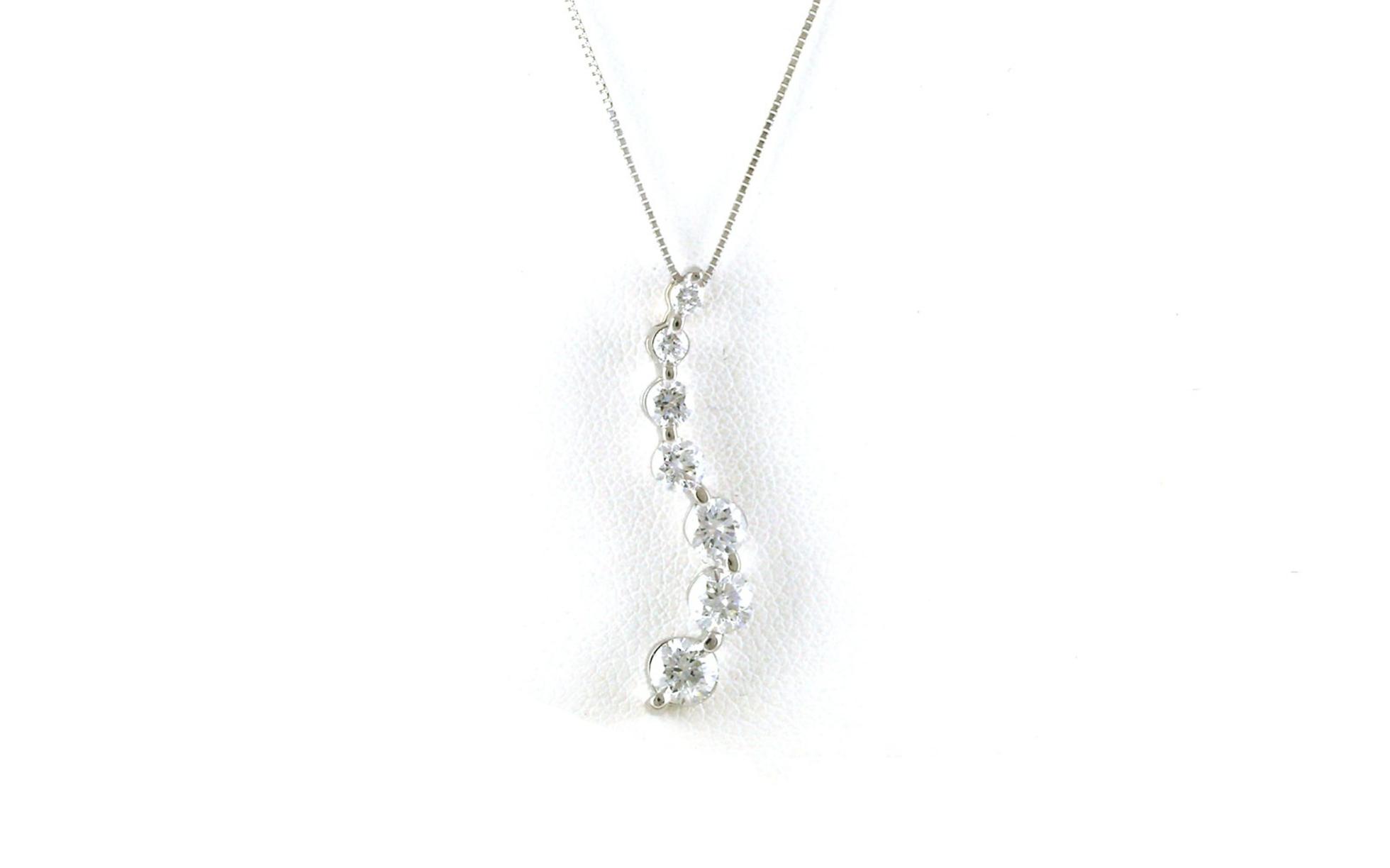 Estate Piece: Diamond Journey Necklace in White Gold (1.00cts TWT)