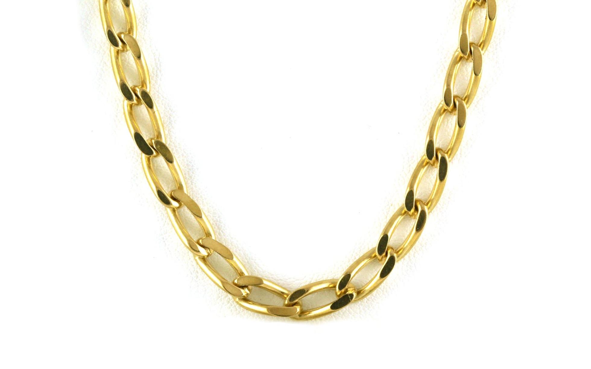 Estate Piece: Elongated Link Curb Chain in Yellow Gold