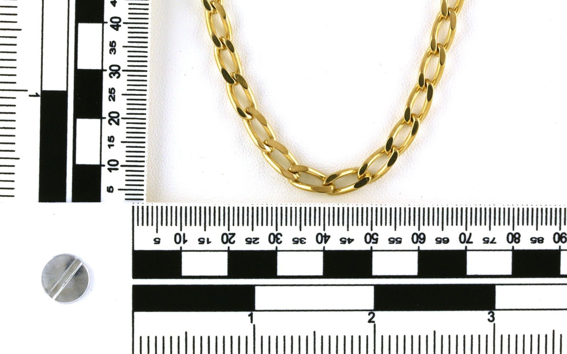 Estate Piece: Elongated Link Curb Chain in Yellow Gold scale