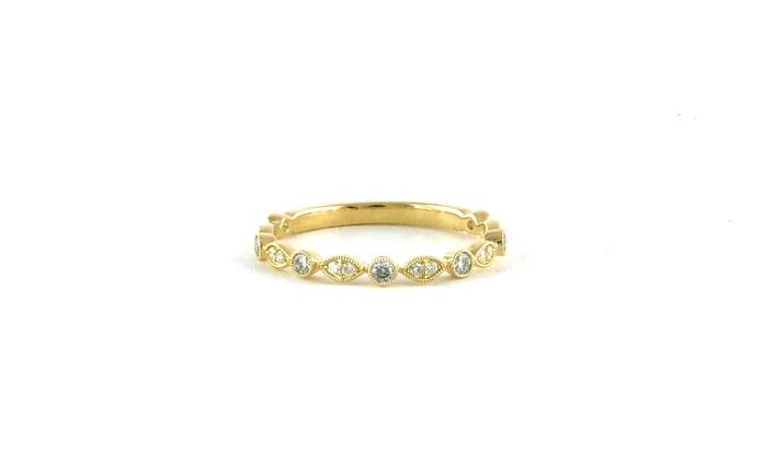 content/products/Alternating Round and Marquise Shape Diamond Wedding Band with Milgrain Detail in Yellow Gold (0.20cts TWT)