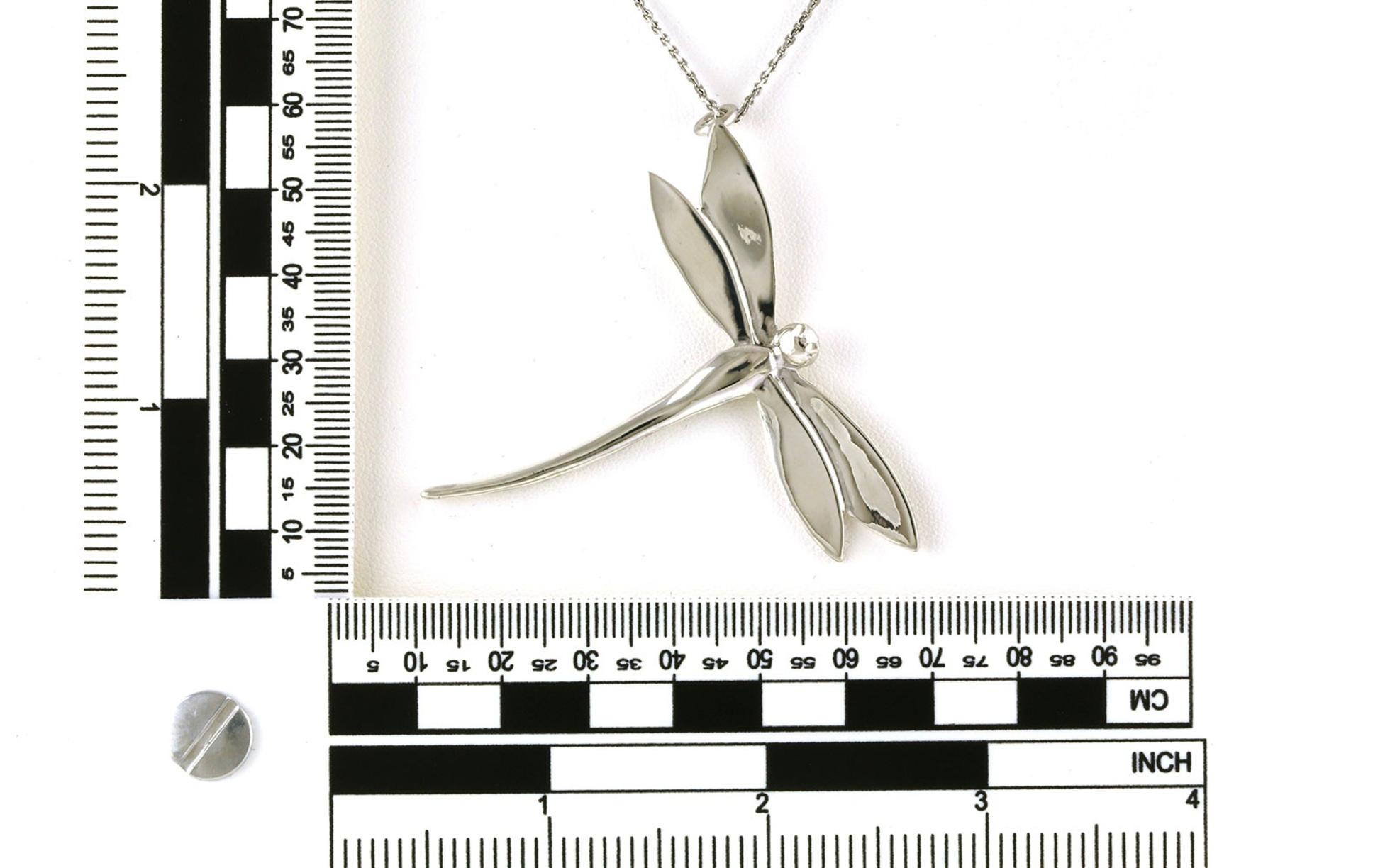 Estate Piece: Dragonfly Necklace in Sterling Silver scale
