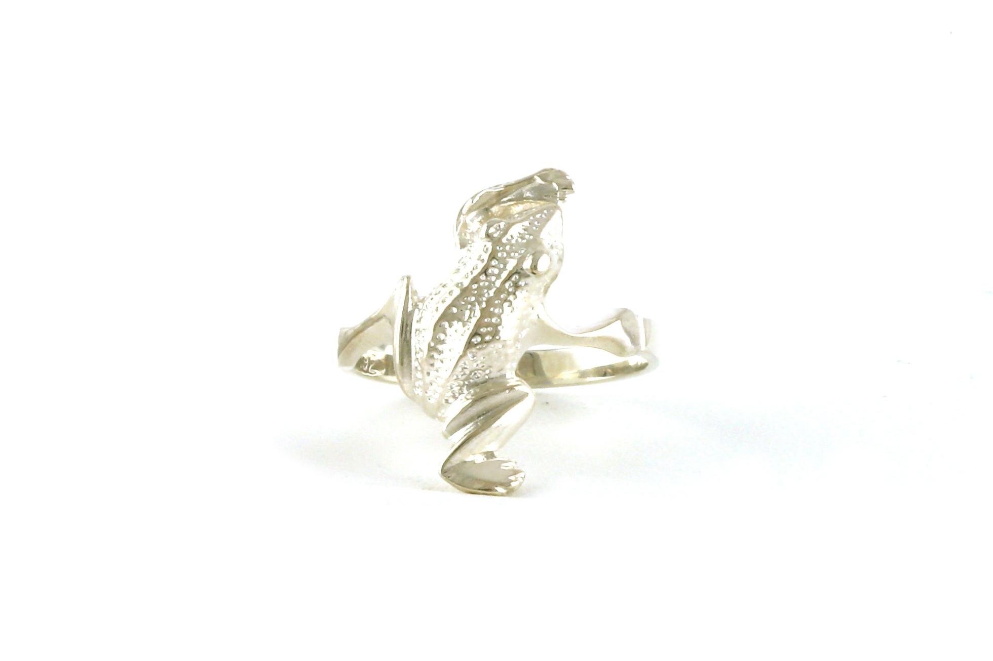 Estate Piece: Climbing Frog Ring in Sterling Silver