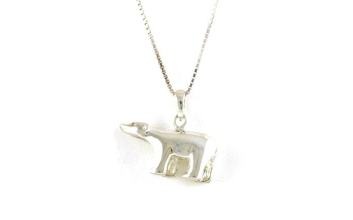 content/products/Estate Piece: Bear Necklace on Box Chain in Sterling Silver