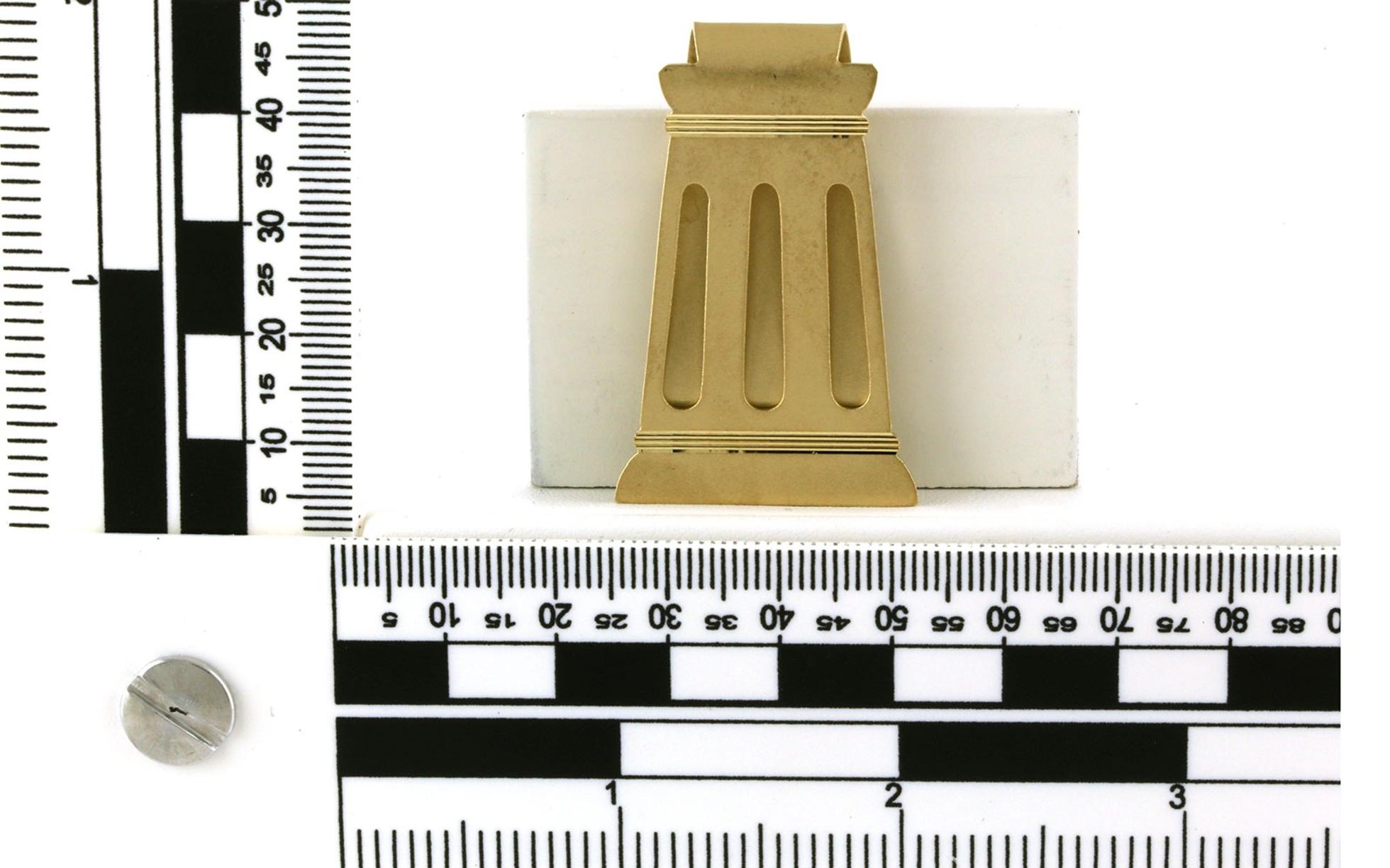 Estate Piece: Tapered Column Money Clip in Yellow Gold  scale