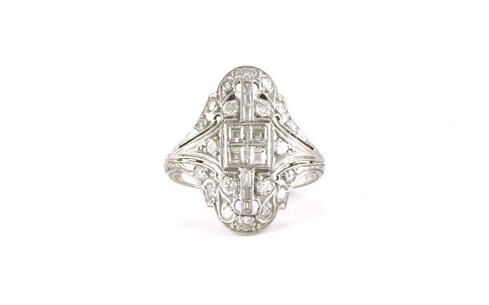 content/products/Estate Piece: Art Deco Diamond Cluster Ring in Platinum (0.95cts TWT)