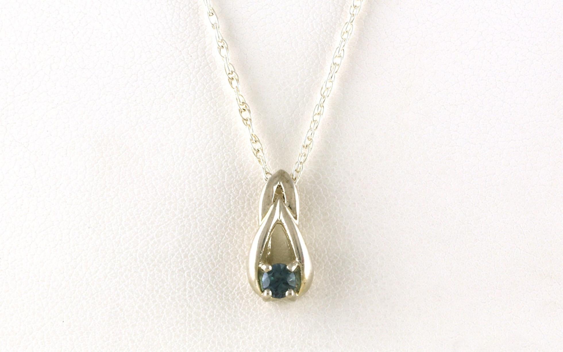 Braided Montana Sapphire Necklace in Sterling Silver (0.25cts)