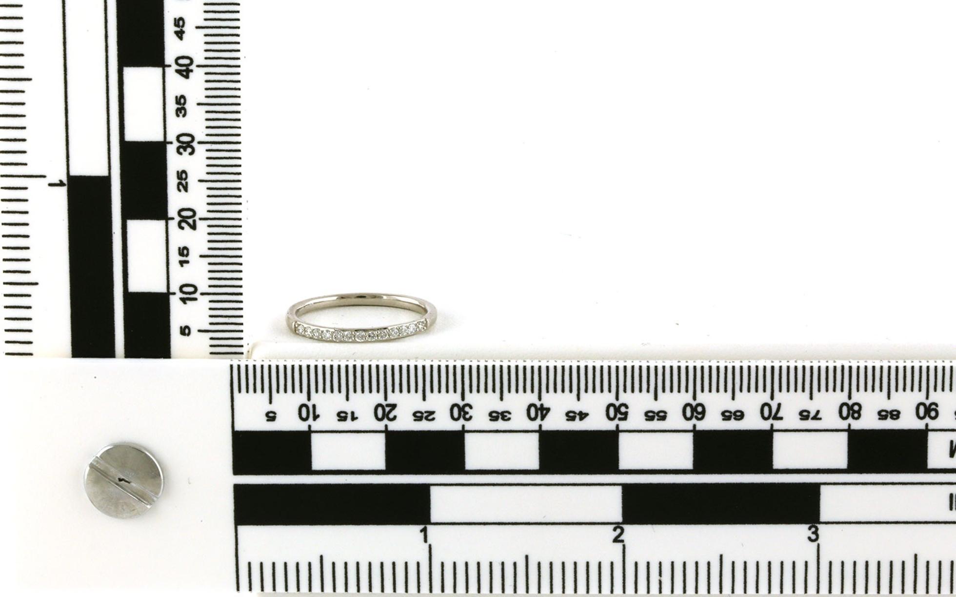 13-Stone Share-prong Diamond Wedding Band in White Gold (0.14cts TWT) scale