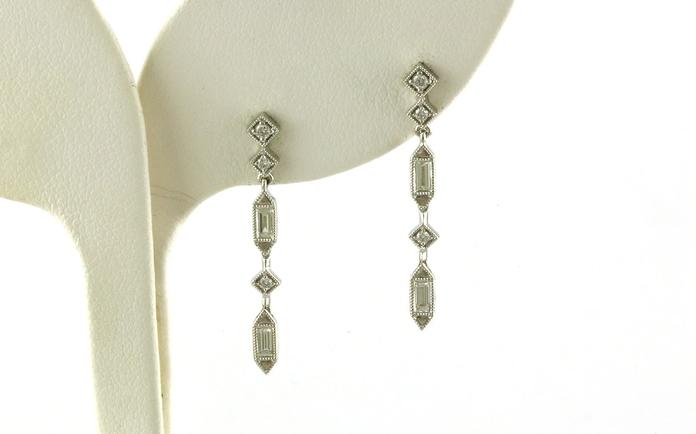 content/products/5-Stone Art Deco Baguette and Round Diamond Dangle Earrings in White Gold 