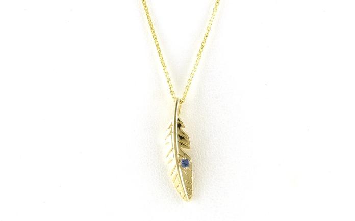 content/products/Feather Montana Yogo Sapphire Necklace in Yellow Gold (0.04cts)