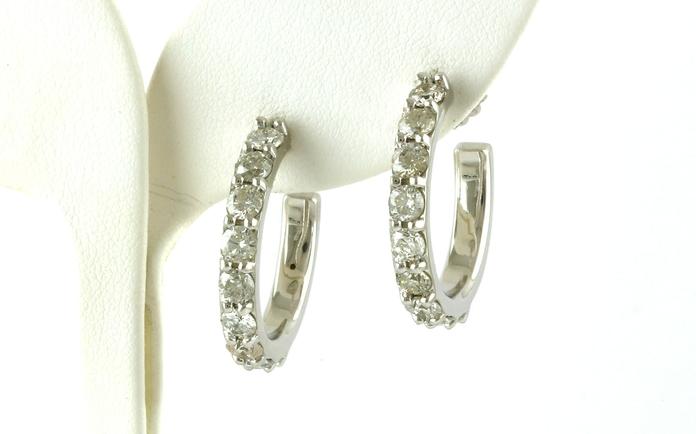 content/products/Estate Piece: 3Share-prong Diamond Hoop Earrings in White Gold (3.94cts TWT)