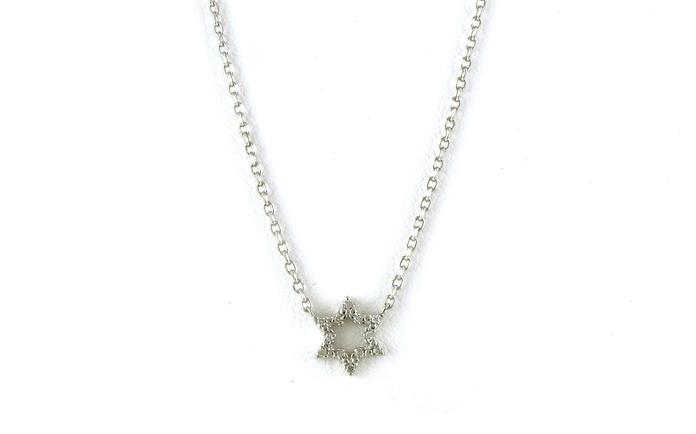 content/products/Star of David Diamond Necklace in Sterling Silver (0.05cts TWT)